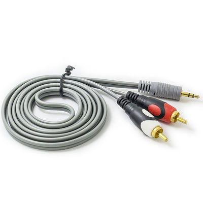 OD 9.5mm 1.5m 3m 5m 3.5mm ถึง 2 RCA Stereo Cable