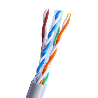 250Mhz UTP 4 คู่สายทองแดงแข็ง Ethernet Cat 6 Communicationlan Cable
